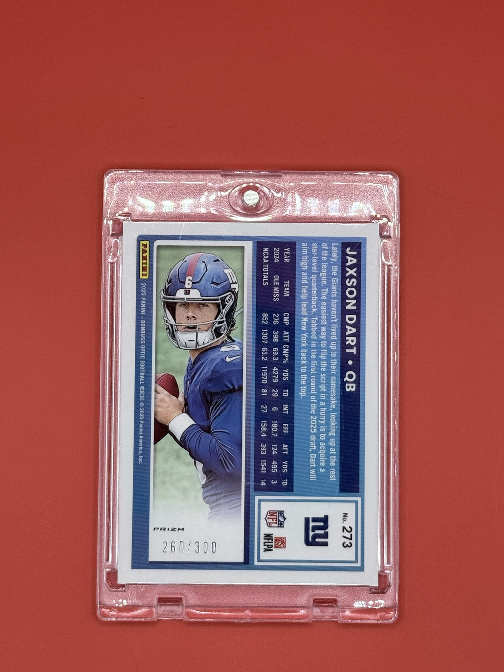 2025 Donruss Optic Jaxson Dart /300