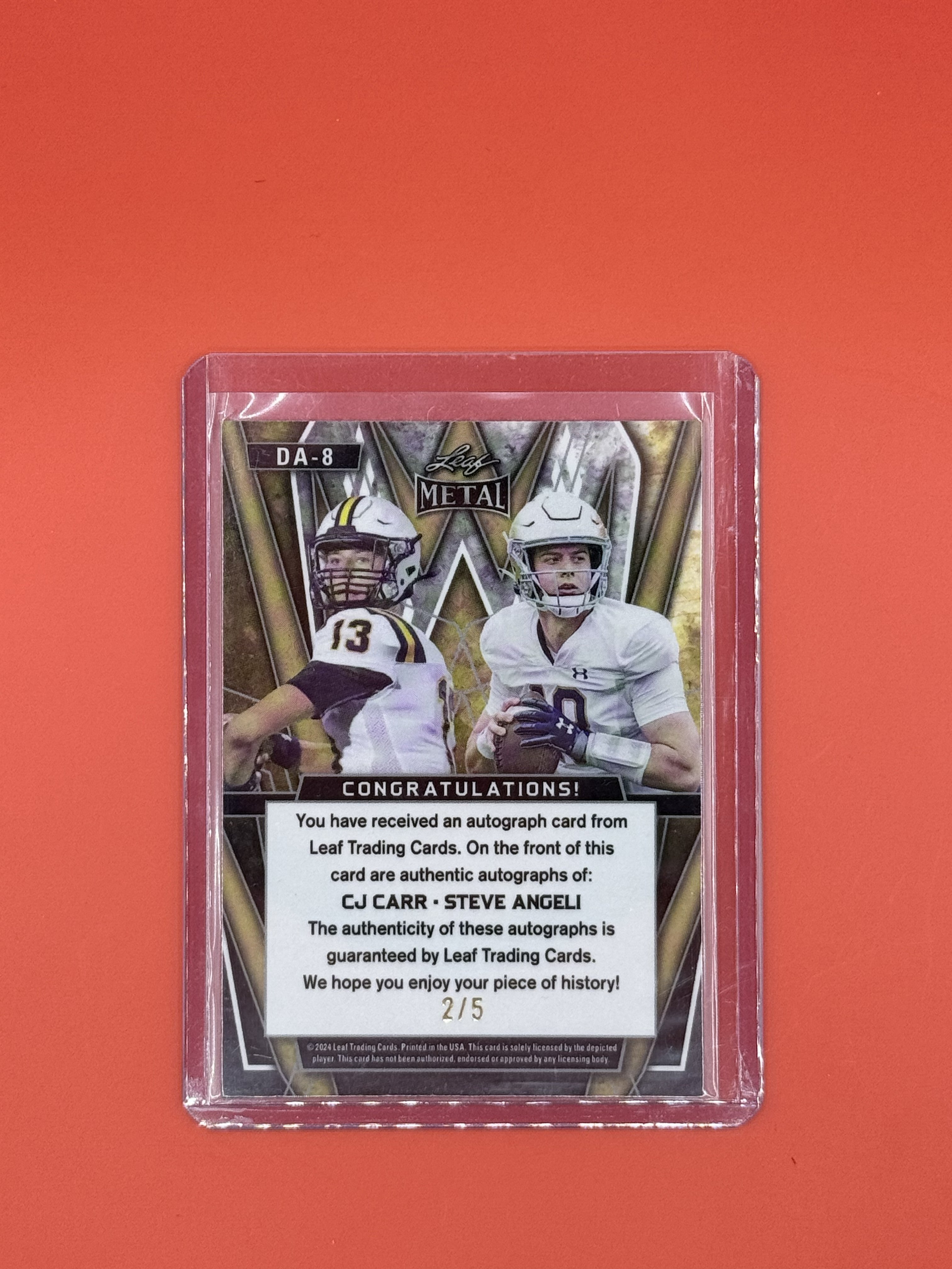 2024 Leaf Metal CJ Carr/Steve Angeli Dual Auto /5