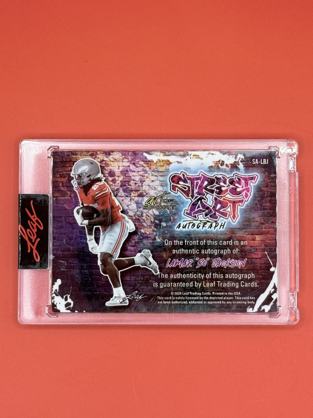 2026 Leaf Art of Sport Lamar Bo Jackson Auto /4