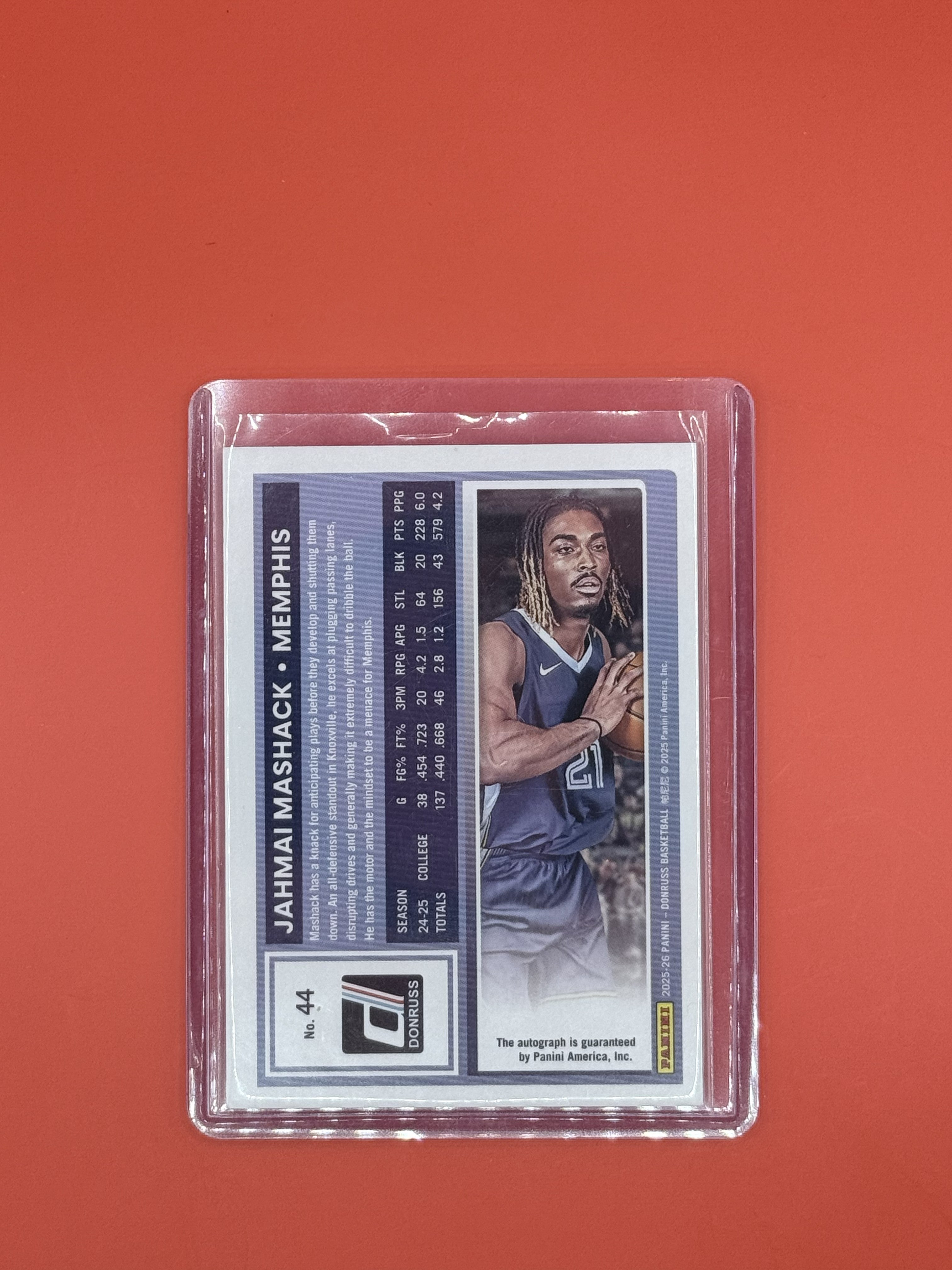 2025-26 Donruss Jahmai Mashack /25 Gold Auto