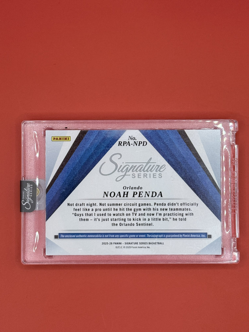 2025-26 Signature Series Noah Penda RPA /25