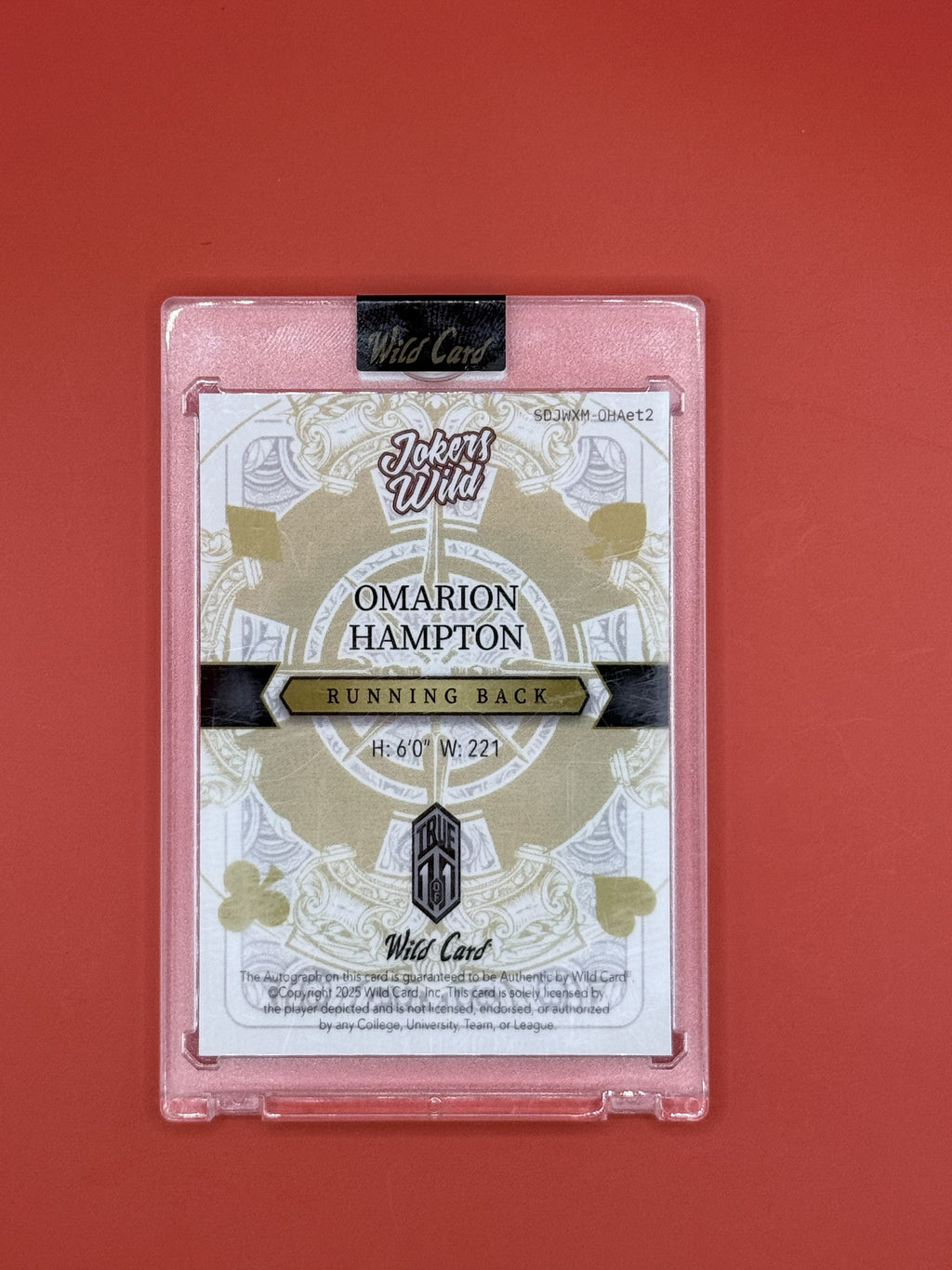2025 Wild Card Jokers Wild Omarion Hampton Auto 1/1