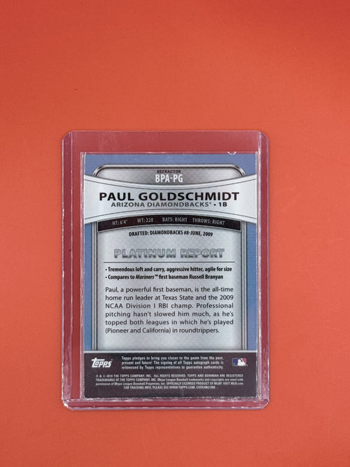 2010 Bowman Platinum Paul Goldschmidt Auto