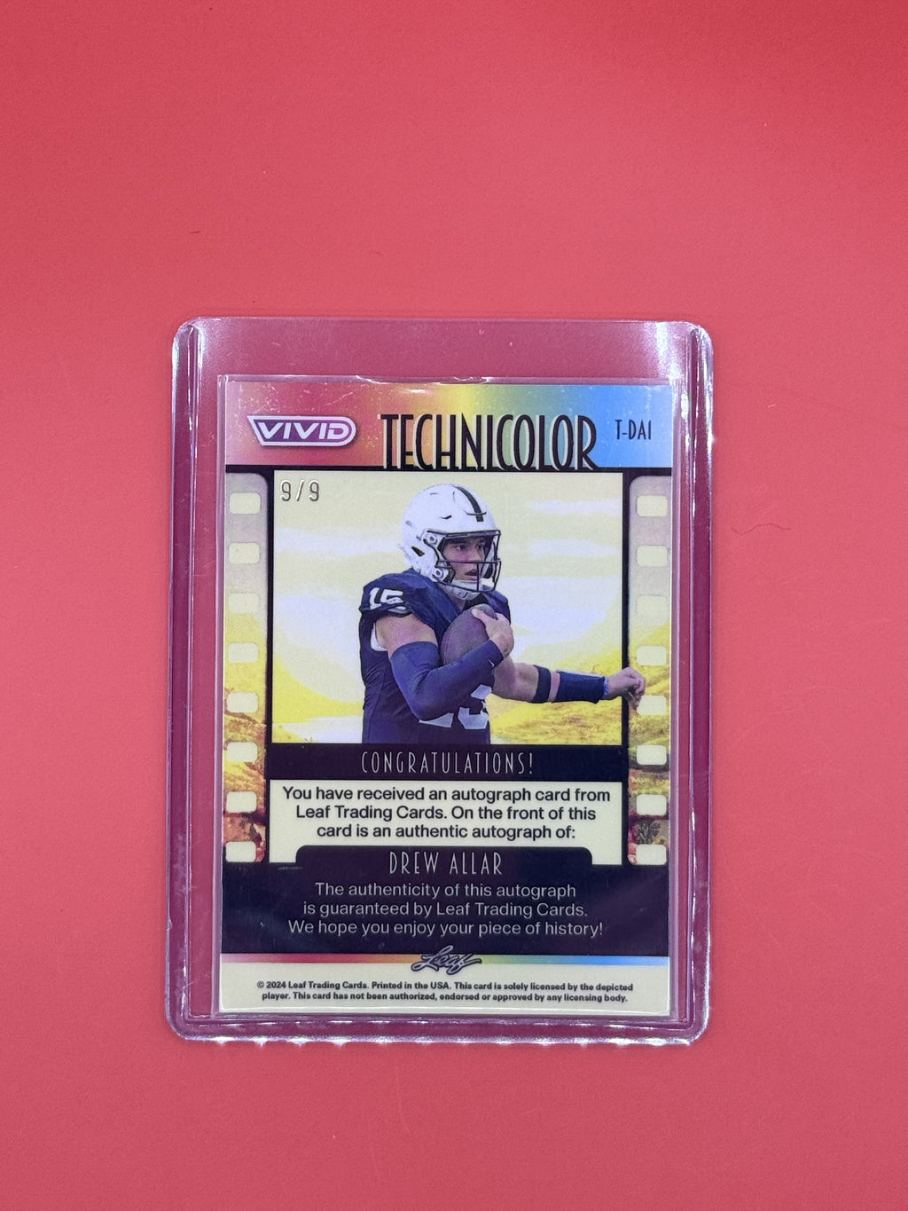 2024 Leaf Vivid Drew Allar Auto /9