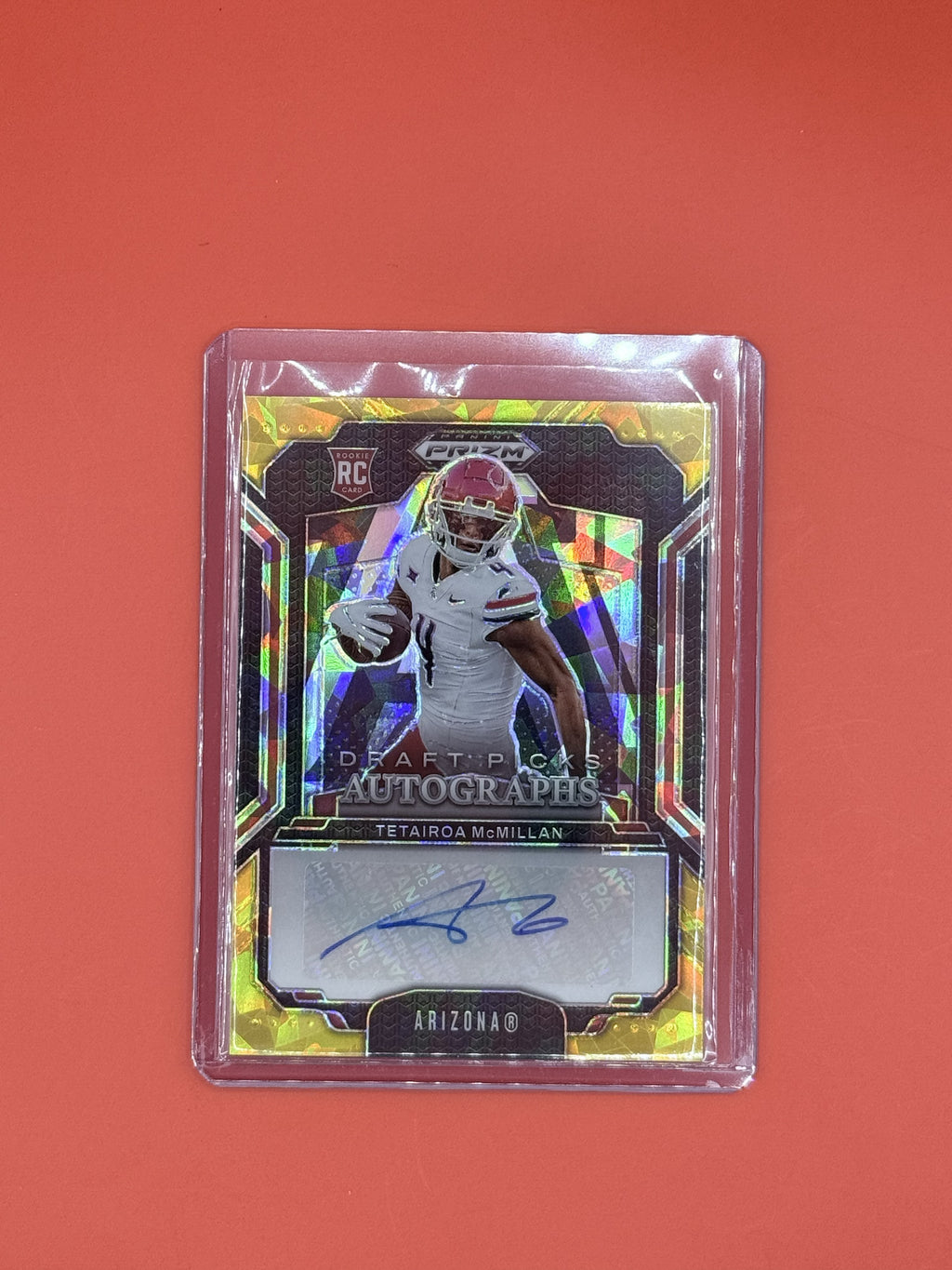2025 Prizm Draft Picks Tetairoa McMillan Gold Ice Auto