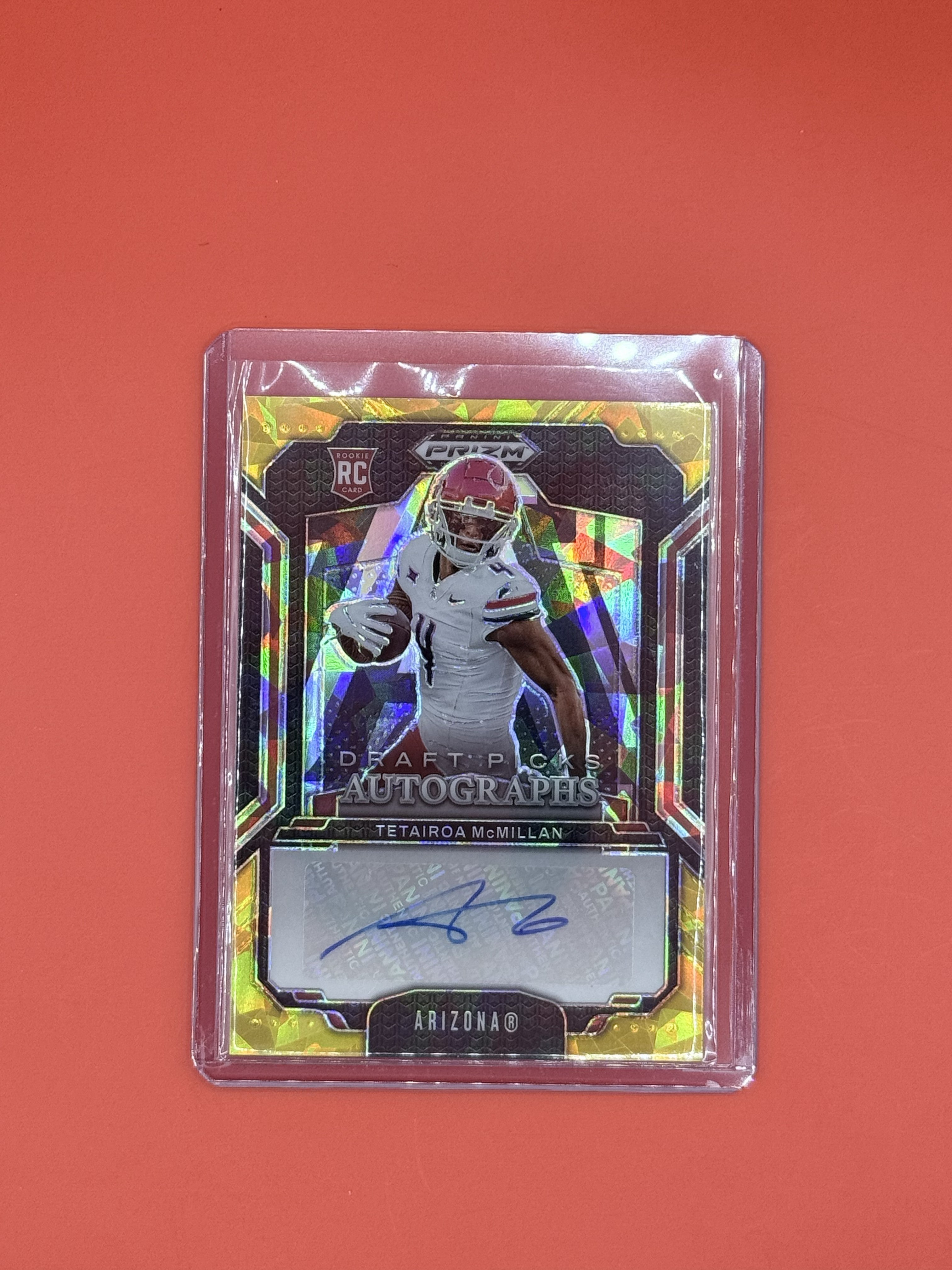 2025 Prizm Draft Picks Tetairoa McMillan Gold Ice Auto