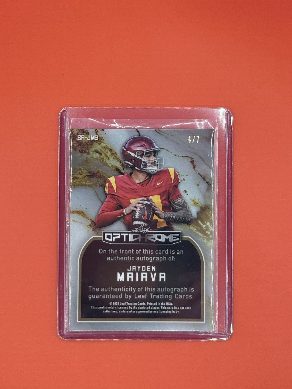 2026 Leaf Optichrome Jayden Maiava Auto /7