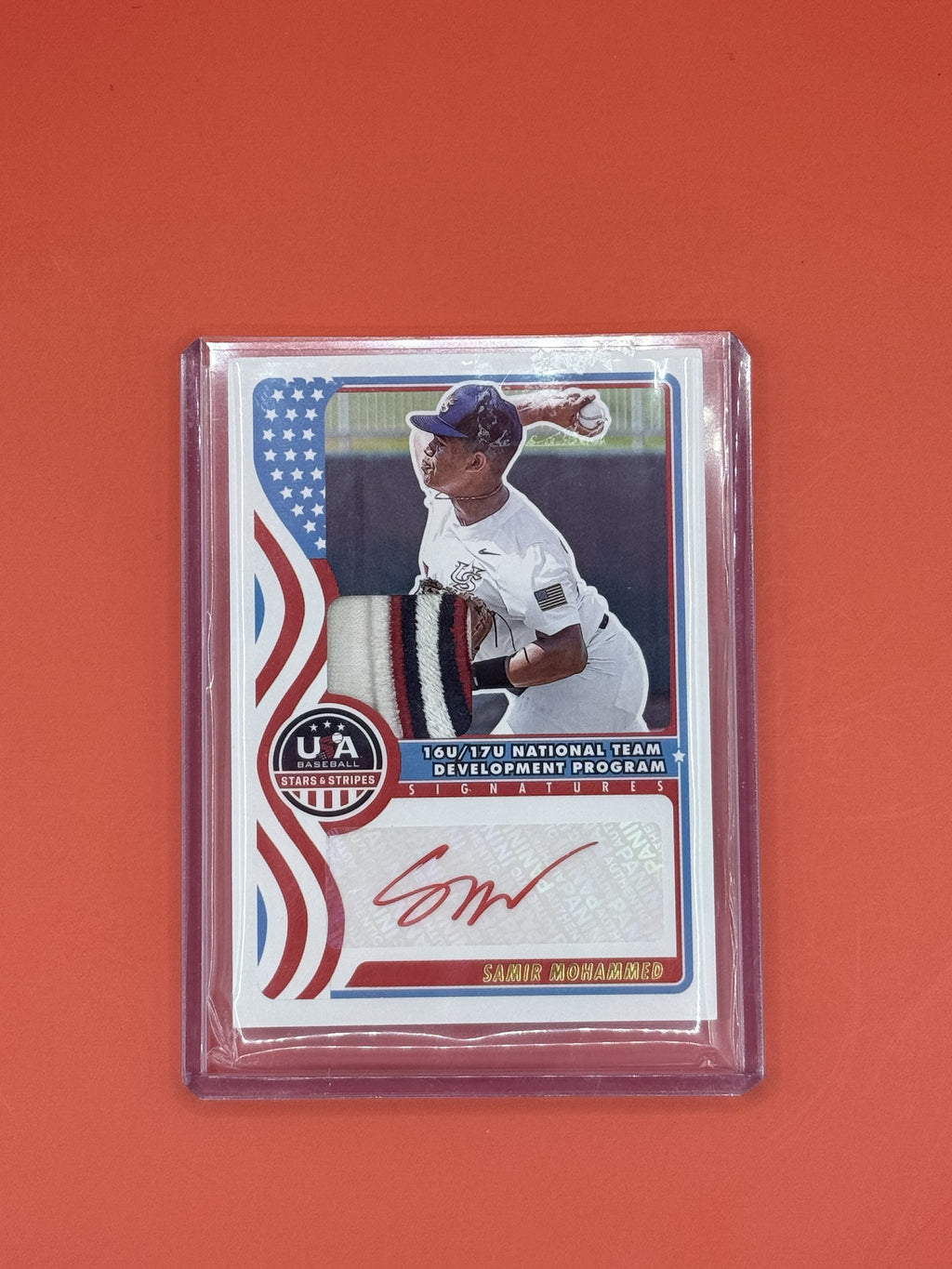 2025 USA Baseball Samir Mohammed Patch Auto /25