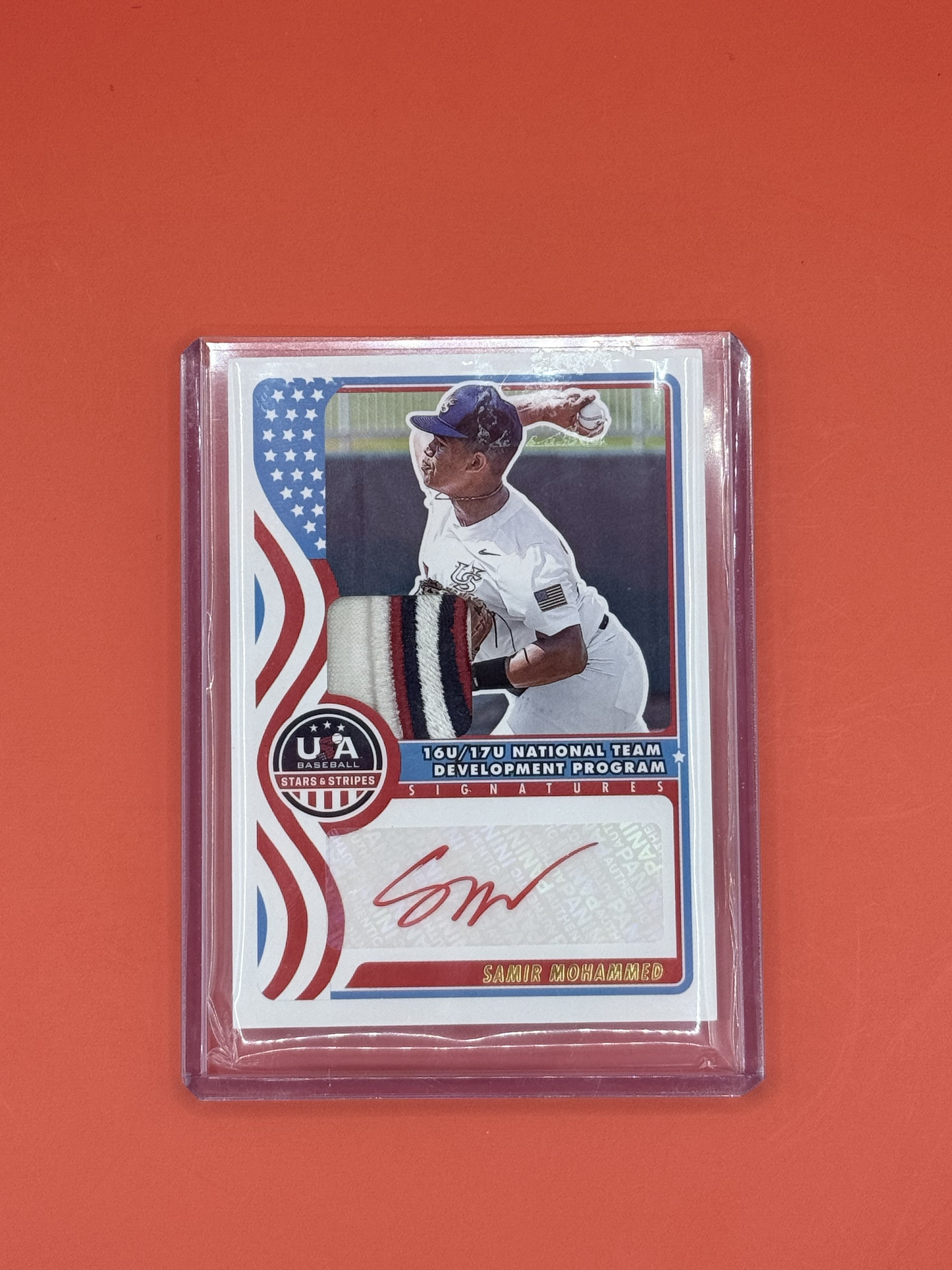 2025 USA Baseball Samir Mohammed Patch Auto /25