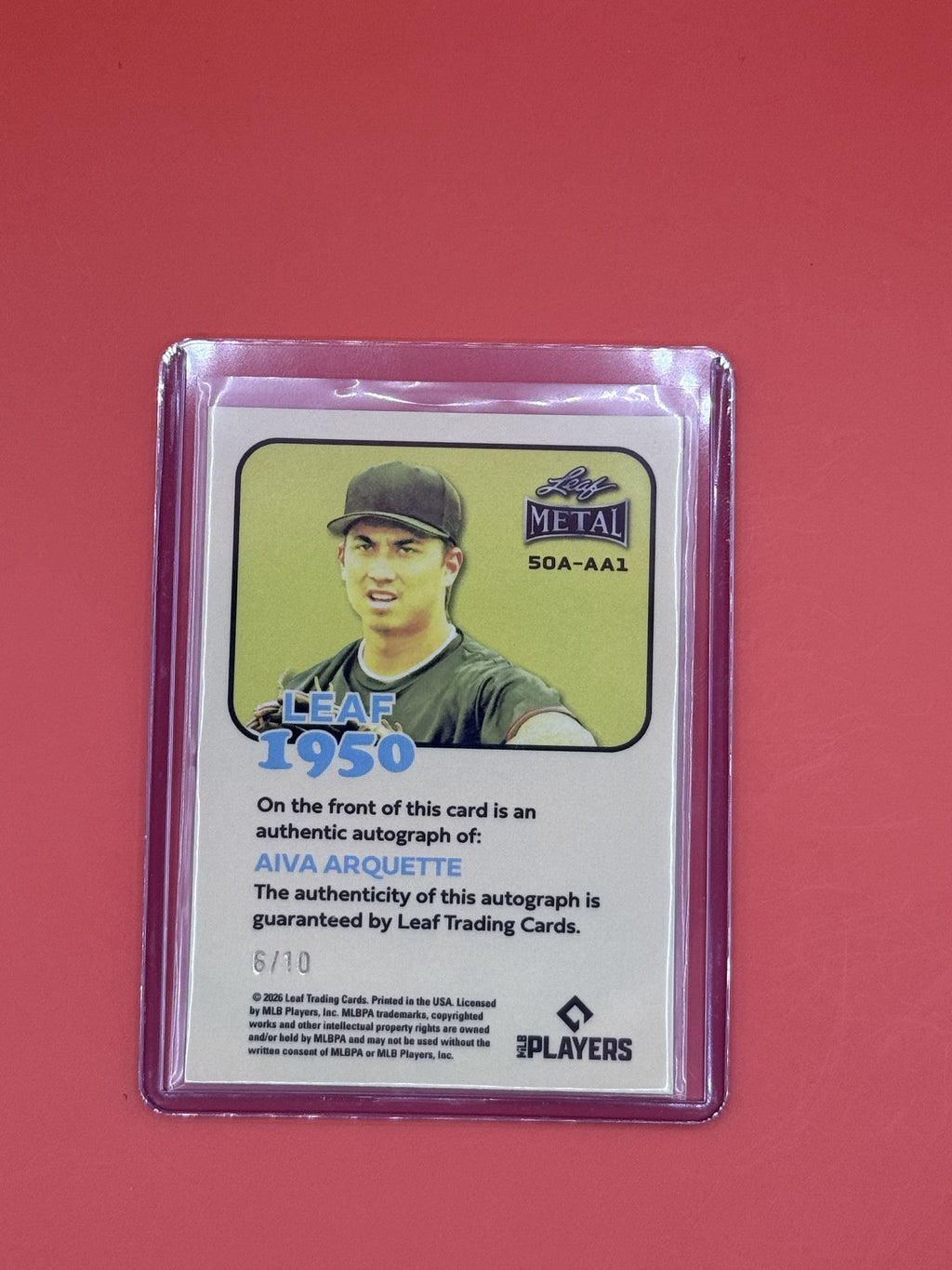 2026 Leaf Metal 1950 Aiva Arquette Auto /10